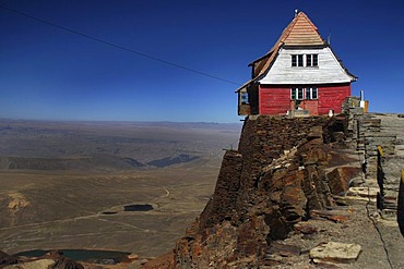 Mountain shelter at 5300m altitude, Andes mountain range, Chacaltaya, La Paz, Bolivia, South America