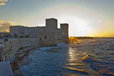 Trani Castle, the fortress of Trani, Apulia, Puglia, Southern Italy, Italy, Europe