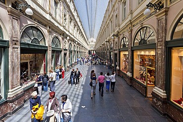 Galeries Royales St. Hubert, St. Hubert Galleries, Galerie de la Reine, Ilot Sacre, Brussels, Belgium, Benelux, Europe