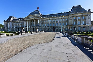 The Royal Palace, Koninklijk Paleis, Palais Royal, in the centre of the Belgian capital, Brussels, Brabant, Belgium, Europe