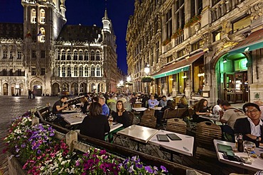 Restaurants in Grote Markt, Grand Place, Brussels, Belgium, Benelux, Europe