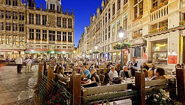 Restaurants in Grote Markt, Grand Place, Brussels, Belgium, Benelux, Europe