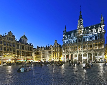 Town hall and guild houses, Grote Markt, Grand Palace, UNESCO World Heritage Site, Brussels, Belgium, Benelux, Europe