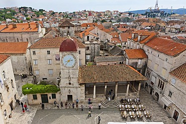 Romanesque Church of St. John the Baptist, Cathedral Square, historic town centre, UNESCO World Heritage Site, Trogir, Split region, Central Dalmatia, Dalmatia, Adriatic coast, Croatia, Europe, PublicGround