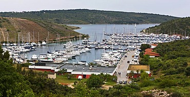 New modern marina, Primosten, Trogir district, central Dalmatia, Adriatic coast, Croatia, Europe, PublicGround