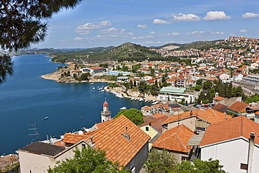 View of Sibenik, central Dalmatia, Dalmatia, Adriatic coast, Croatia, Europe, PublicGround