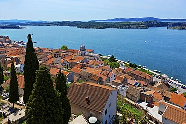 View of Sibenik, central Dalmatia, Dalmatia, Adriatic coast, Croatia, Europe, PublicGround