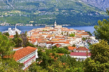 View of Korcula Island, Central Dalmatia, Adriatic coast, Croatia, Europe, PublicGrounds