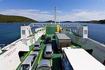 Car ferry, Central Dalmatia, Dalmatia, Adriatic coast, Croatia, Europe, PublicGround