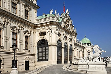 Driveway to the Upper Belvedere, built 1721-1723, Prinz-Eugen-Strasse 27, Vienna, Austria, Europe