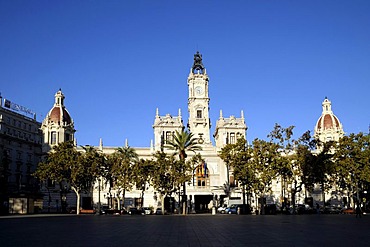 City Hall, Plaza del Ayuntamiento, Valencia, Spain, Europe