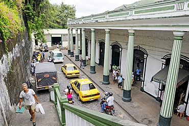 Historic market hall with columns and arcades, city of Honda, Colombia, South America, Latin America