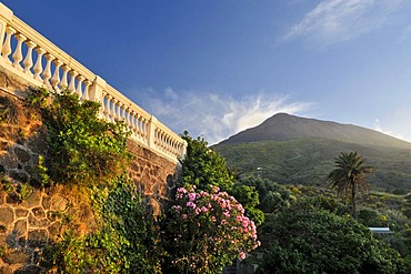 Mt Stromboli volcano, Stromboli Island, Aeolian Islands or Lipari Islands, Sicily, Southern Italy, Italy, Europe