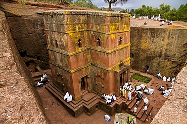 Bet Giyorgis Rock-Hewn Church, Lalibela, Ethiopia, Africa