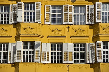 Facade in the historic centre of Bozen, Bolzano, South Tyrol, Italy, Europe