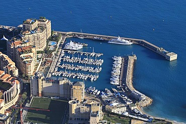 Marina of Cap d'Ail, adjacent to the Fontvieille quarter, Monaco, Departement Alpes-Maritimes, Region Provence Alpes Cote d'Azur, France, Europe