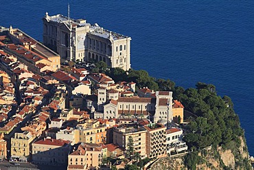 Cathedral and the Musee Oceanographique de Monaco, oceanographic museum, old town, Principality of Monaco, Cote d'Azur, Mediterranean, Europe