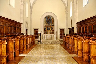 Chapel of St. Anna, Benedictine abbey of Montecassino, Monte Cassino, Cassino, Lazio, Italy, Europe