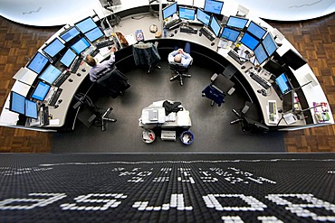 Trading floor of Frankfurter Wertpapierboerse, Frankfurt Stock Exchange, Deutsche Boerse AG, Frankfurt am Main, Hesse, Germany, Europe