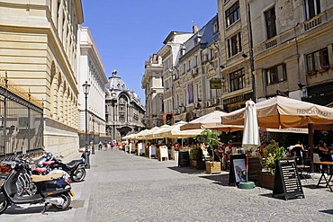 Restaurant, street cafe, Lipscani district, historic district, Bucharest, Romania, Eastern Europe, PublicGround