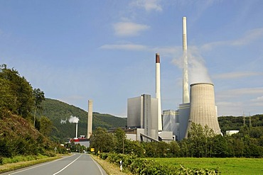 Mark-E coal-fired power plant, Elverlingsen, Werdohl, Maerkischer Kreis region, Sauerland region, North Rhine-Westphalia, Germany, Europe, PublicGround