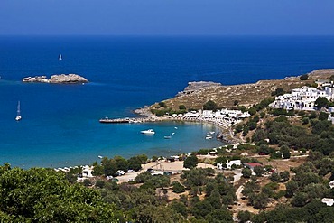 Bay of Lindos, Lindos, Rhodes, Greece, Europe