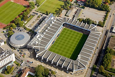 Aerial view, Rewirpowerstadion, Ruhrstadion, stadium of VfL Bochum, Bochum, Ruhr Area, North Rhine-Westphalia, Germany, Europe