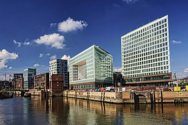 Spiegel publishing house and the Ericus-Kontor office building on Ericusspitze in HafenCity, Hamburg, Germany, Europe