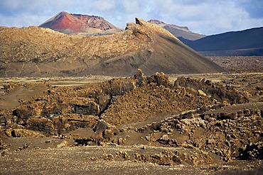 Volcanic zone in Lanzarote, Canary Islands, Spain, Europe