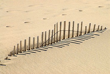 A sand fence in Chatham, east coast of Cape Cod, Massachusetts, USA