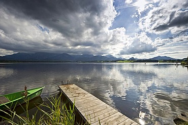 Hopfensee Lake near Fuessen, Allgaeu, Bavaria, Germany, Europe