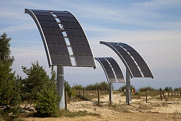 Solar system at the border crossing to Poland, seaside resort of Ahlbeck, Usedom Island, Mecklenburg-Western Pomerania, Germany, Europe, PublicGround