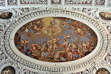 Ceiling fresco in the nave, St. Stephan's Cathedral, Passau, Bavaria, Germany, Europe