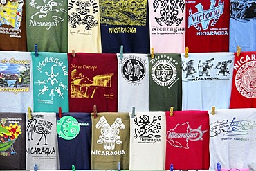 T-shirt sales, souvenirs, San Juan del Sur, Nicaragua, Central America