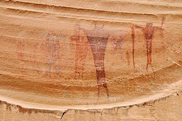 Native American Indian rock art, Buckhorn Draw Petroglyphs, San Rafael Swell, Utah, USA, North America