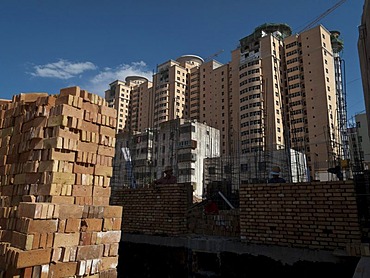 Chinese replacements of destroyed Uigur buildings, Kashgar, Xinjiang, China, Asia