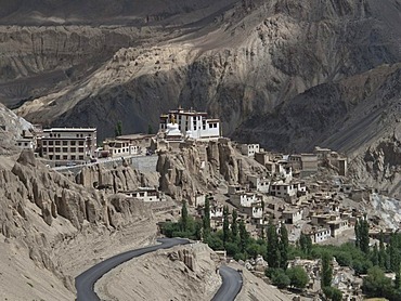 Lamayuru Gompa, one of the most important monasteries in the former kingdom of Ladakh, Lamayuru, Jammu and Kashmir, India, Asia