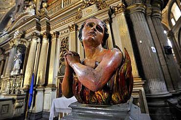 Representation of Purgatory, Puebla Cathedral, Puebla, UNESCO World Heritage Site, Mexico, Latin America, North America