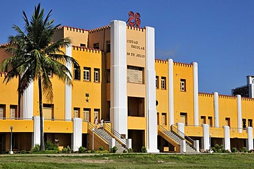 Moncada Barracks, now school centre and historical museum; the fight of revolutionaries around Fidel Castro against the Batista regime commenced here on 26 July 1953, Santiago de Cuba, Cuba, Caribbean