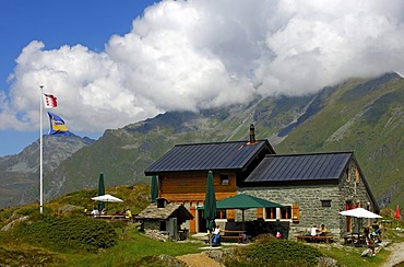 Cabane Brunet mountain hut, Valais, Switzerland, Europe