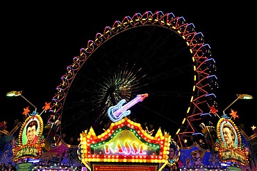 Ferris wheel, Cannstatter Volksfest, Wasen, Stuttgart Beer Festival, Bad Cannstatt, Stuttgart, Baden-Wuerttemberg, Germany, Europe, PublicGround