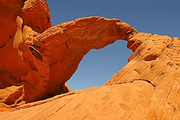 Arch Rock in the evening light, Valley of Fire, Nevada, USA