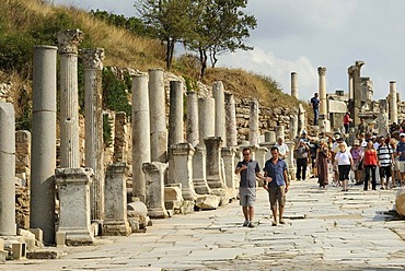 Ephesus, Efes, UNESCO World Heritage Site, excavations, Curetes Street, Selcuk, Lycia, Southwest Turkey, west coast, Western Turkey, Turkey, Asia Minor, Asia