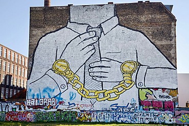 Graffiti by Blu in Cuvrystrasse, Berlin, Germany, Europe