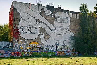 Graffiti by Blu in Cuvrystrasse, Berlin, Germany, Europe