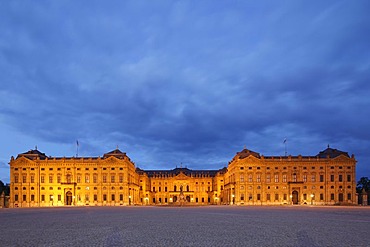 Wuerzburg Residence, Residenzplatz square, Wuerzburg, Lower Franconia, Franconia, Bavaria, Germany, Europe, PublicGround