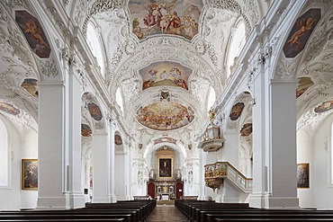 Parish church of St. Quirin, former monastery church, Tegernsee, Upper Bavaria, Bavaria, Germany, Europe