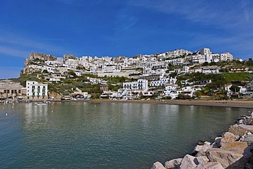 View of Peschici, Foggia Province, Apulia, Puglia, Gargano, Adria, Italy, Europe