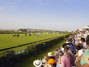 Spectators at a polo tournament, Santa Maria Polo Club, Sotogrande, Andalucia, Spain, Europe