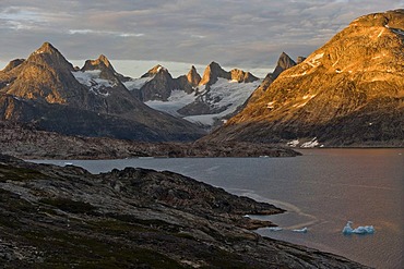 Rugged mountain landscape near Tiniteqilaaq, tributary of the Sermilik Fjord, East Greenland, Greenland